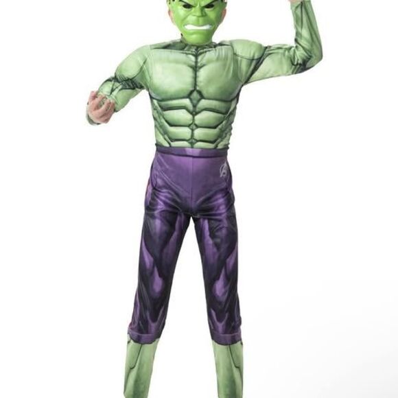 NEW 2pc Boys Marvel Avengers Hulk Halloween Costume - Picture 1 of 5